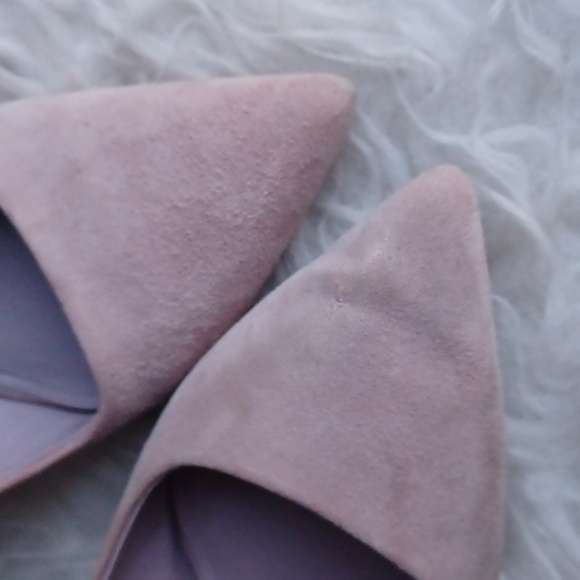 MNG/ Mango geometric  heel suede shoes - Picture 13 of 15